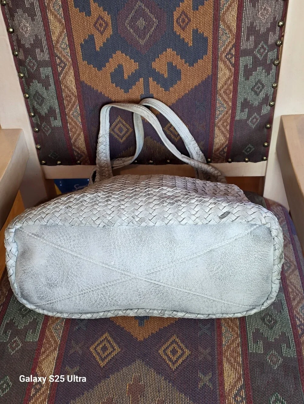 Vintage Boutique of Leathers Canada Distressed Woven Leather Hobo Bag